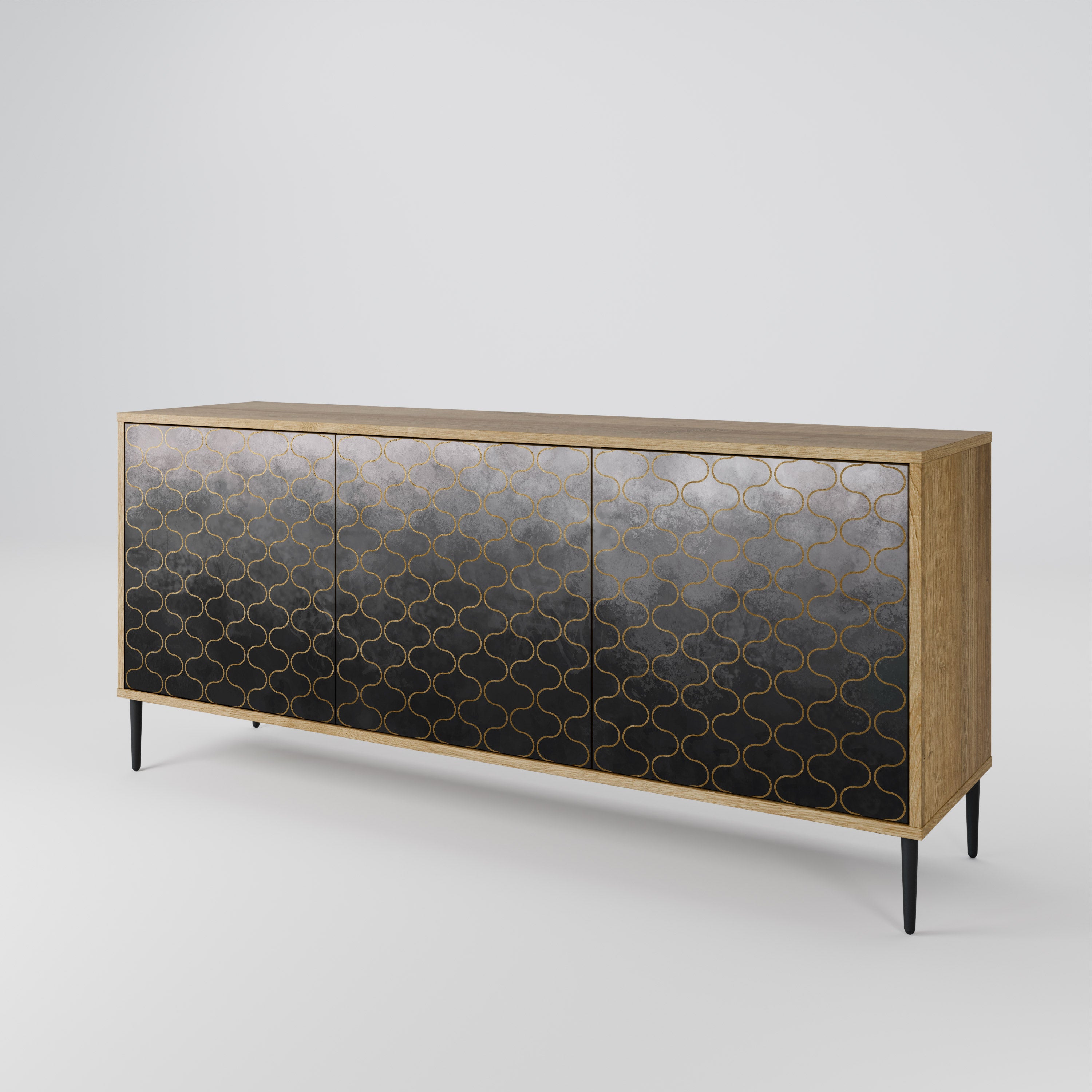 TESSELATED GRAYISH 3-Door Sideboard