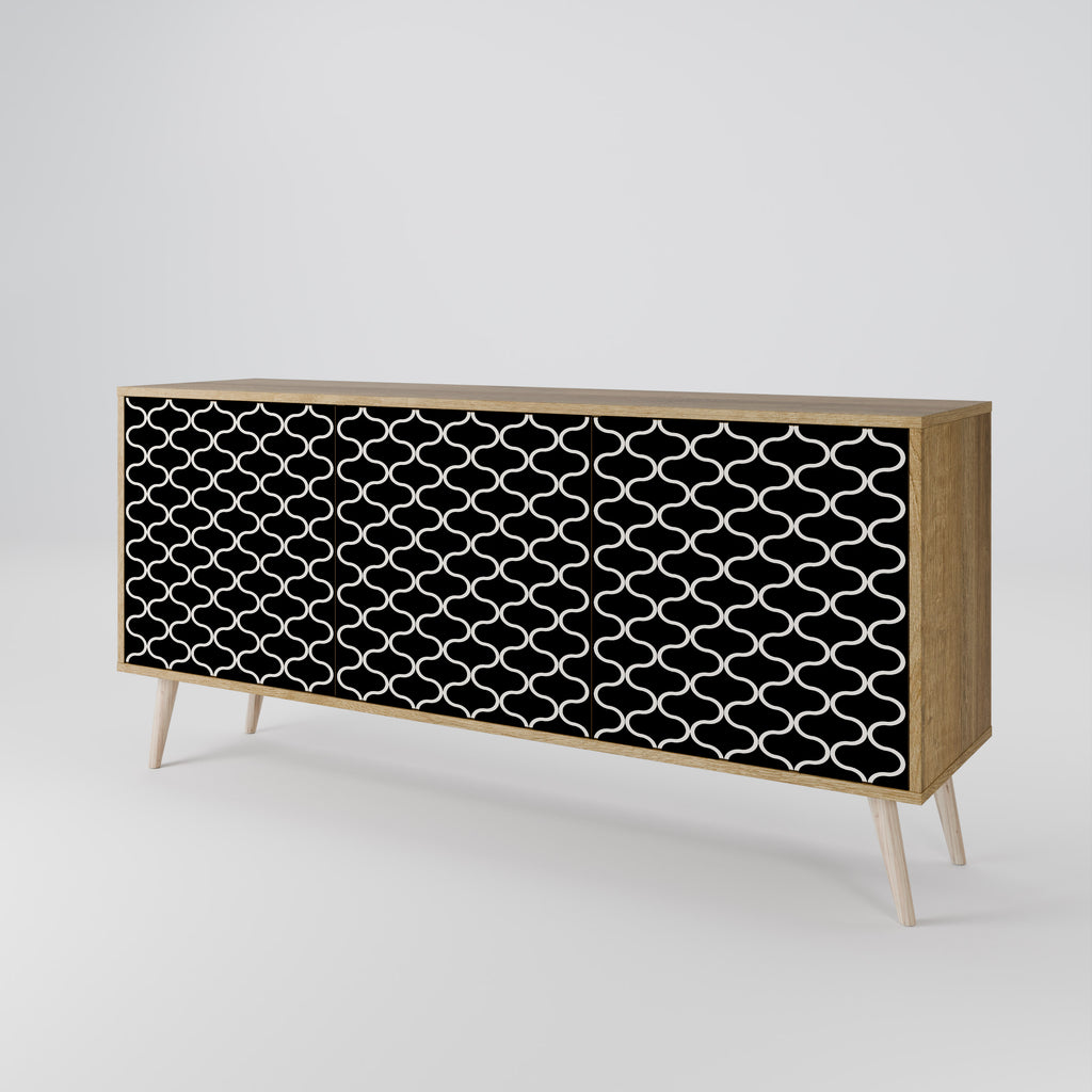 TESSELATED BLACKNESS 3-Door Sideboard