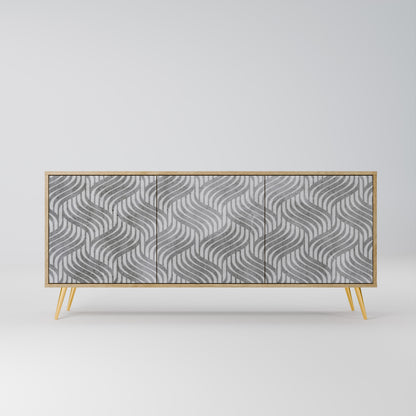 CONCRETE MOVEMENT 3-Door Sideboard in Oak Effect