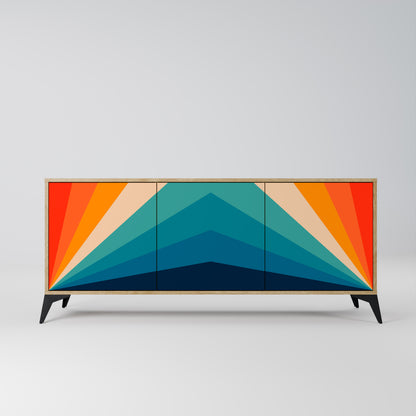 PRISM CONCUSSION 3-Door Sideboard in Oak Effect