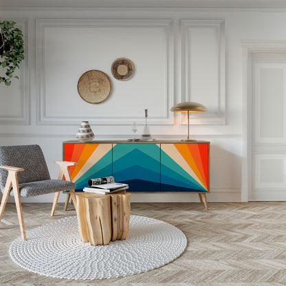 PRISM CONCUSSION 3-Door Sideboard in Oak Effect