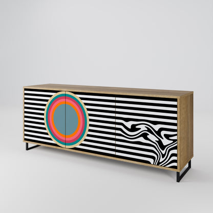 SPECTRA SHOWCASE 3-Door Sideboard in Oak Effect