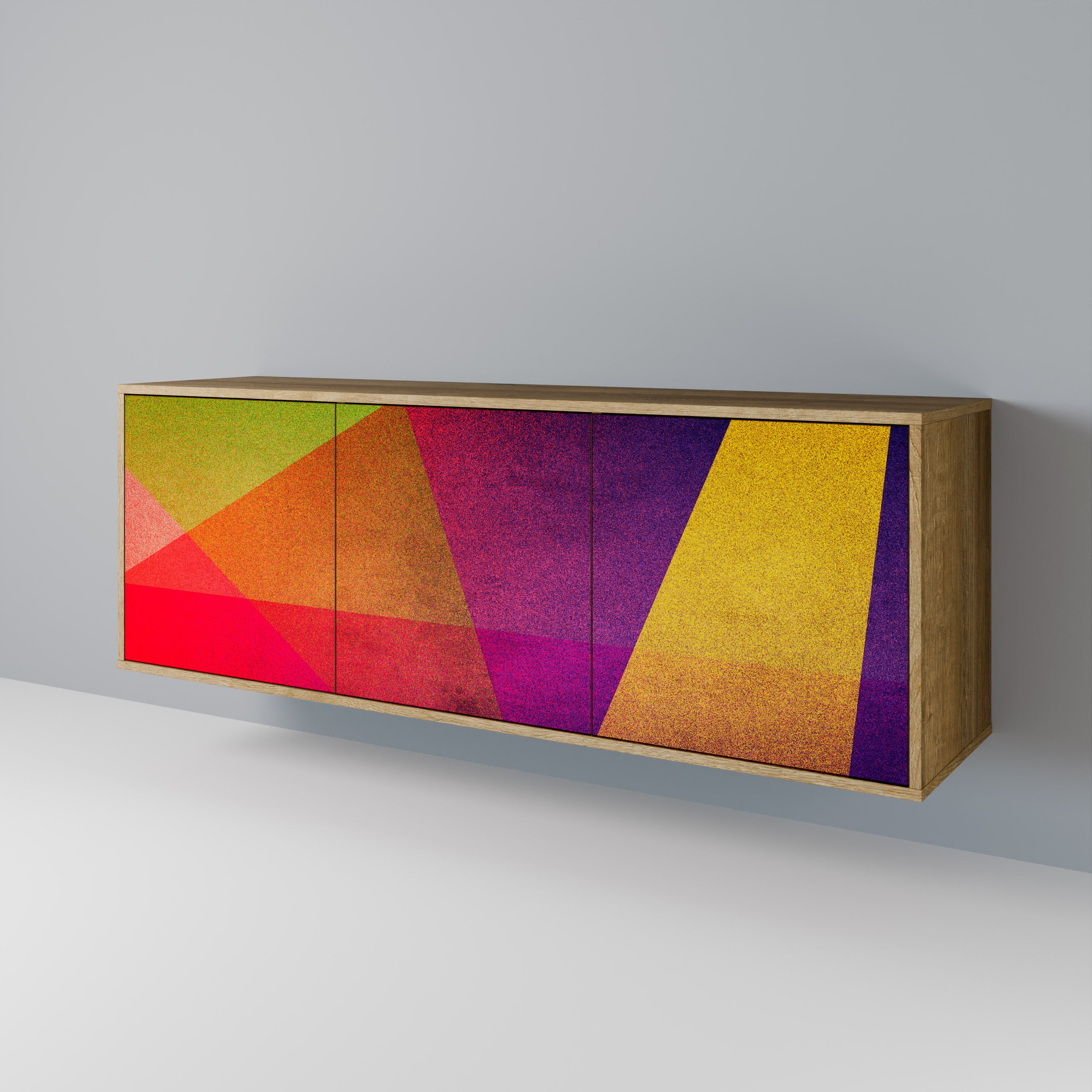 VIVID GEOMETRY Skänk med tre dörrar