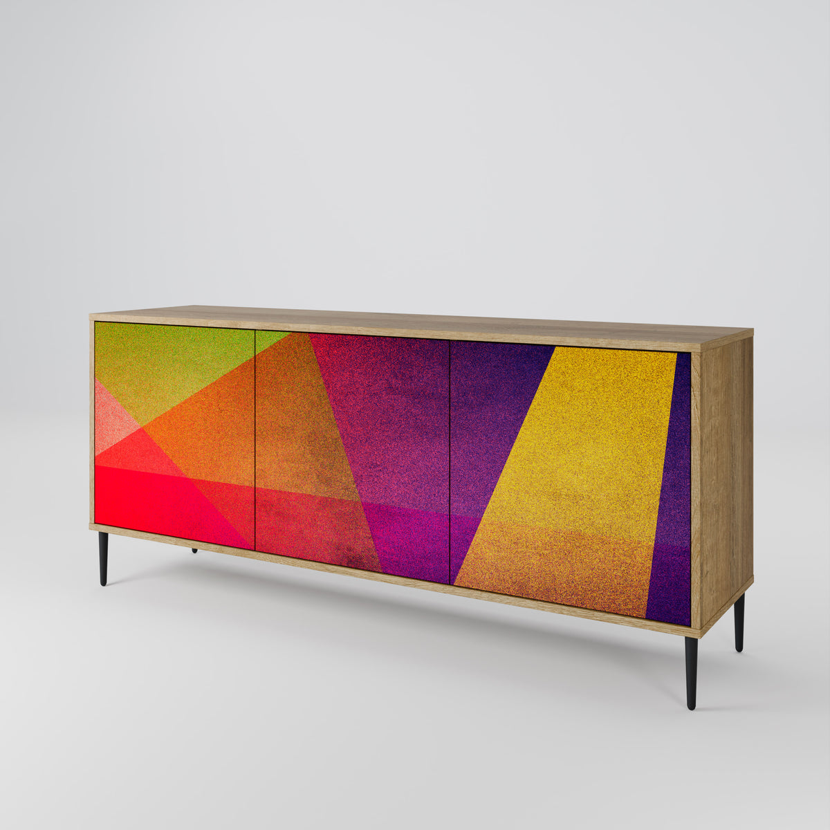 VIVID GEOMETRY Skänk med tre dörrar