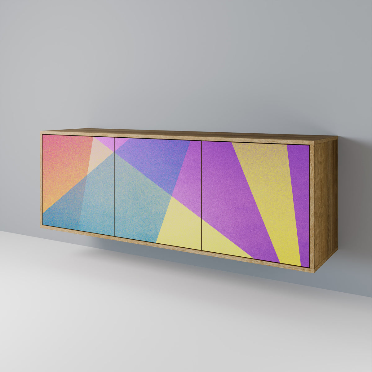 BRIGHT GEOMETRY Skänk med tre dörrar