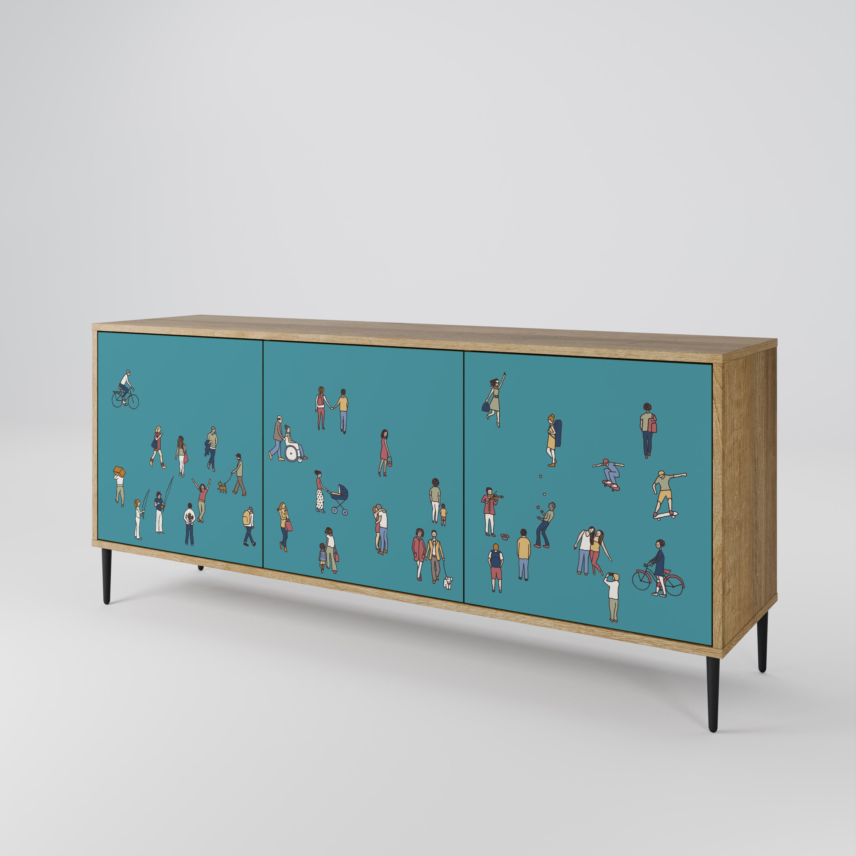 COLLECTIVE STREAM 3-Door Sideboard