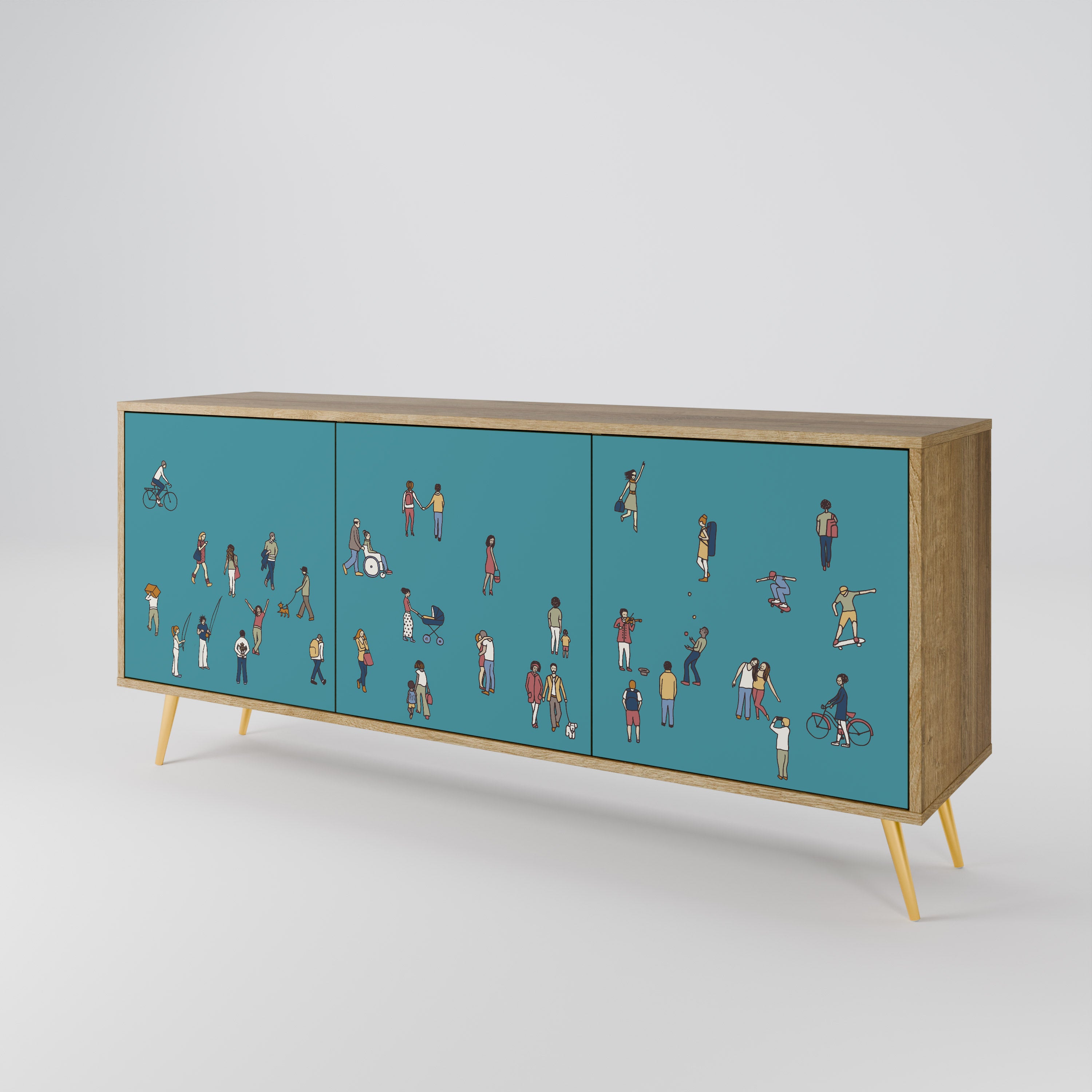COLLECTIVE STREAM 3-Door Sideboard