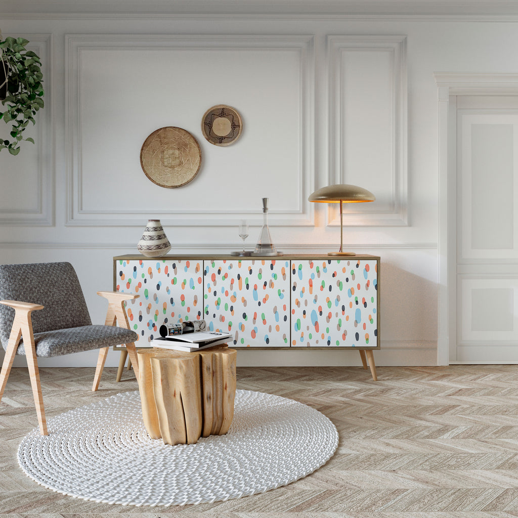 ENERGETIC SPOTS 3-Door Sideboard in Oak Effect