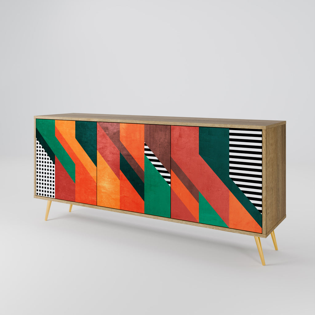 MAKESHIFT ARTISTRY 3-Door Sideboard in Oak Effect