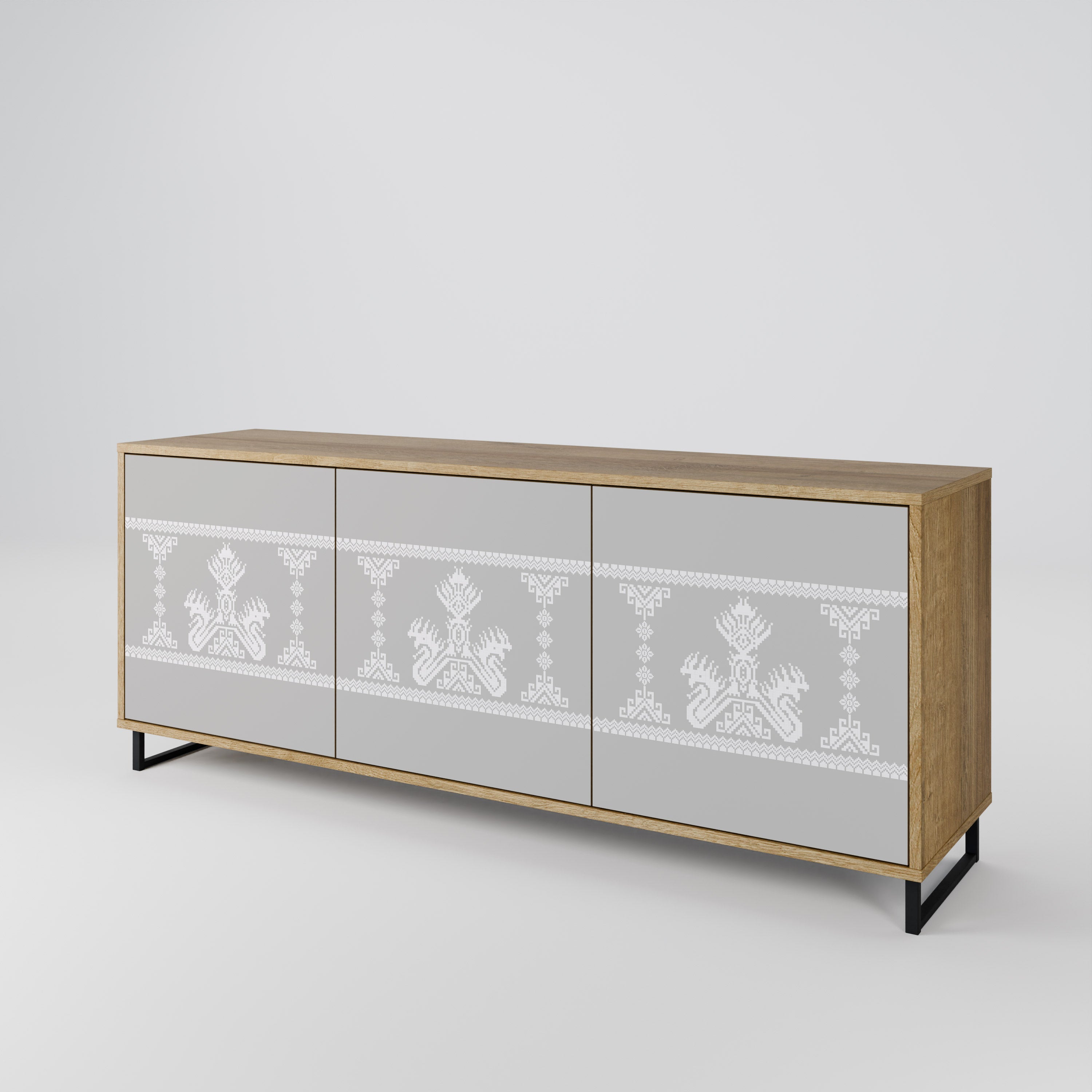 THAI GRAY 3-Door Sideboard