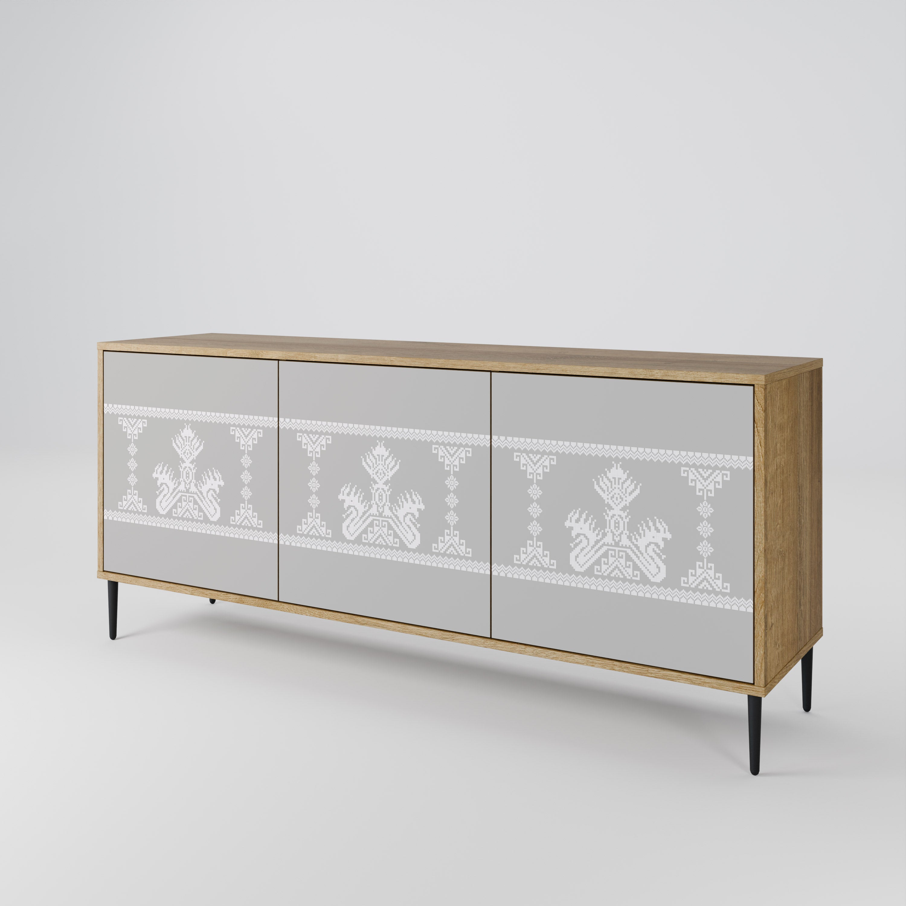 THAI GRAY 3-Door Sideboard