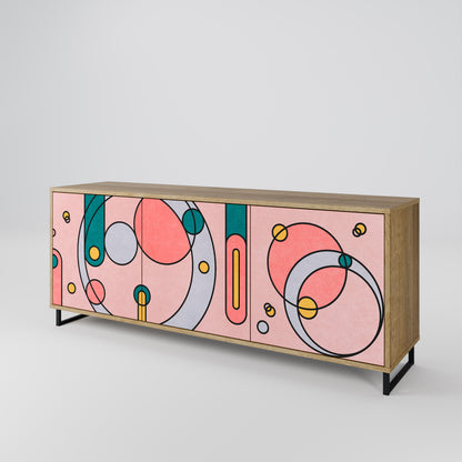 GOSSAMER ECHOES 3-Door Sideboard in Oak Effect