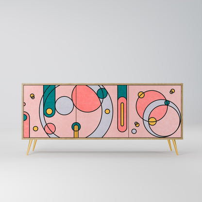 GOSSAMER ECHOES 3-Door Sideboard in Oak Effect
