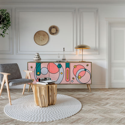 GOSSAMER ECHOES 3-Door Sideboard in Oak Effect