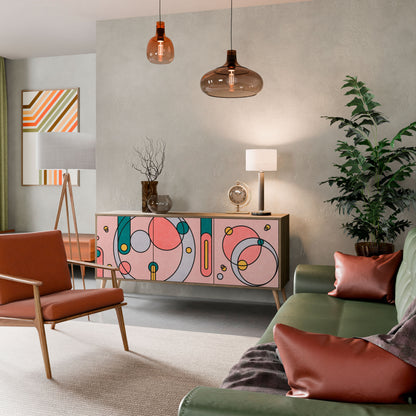 GOSSAMER ECHOES 3-Door Sideboard in Oak Effect