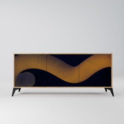 HOLLOW TIME 3-Door Sideboard in Oak Effect