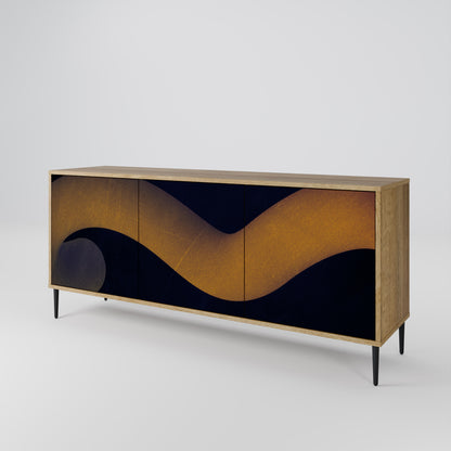 HOLLOW TIME 3-Door Sideboard in Oak Effect