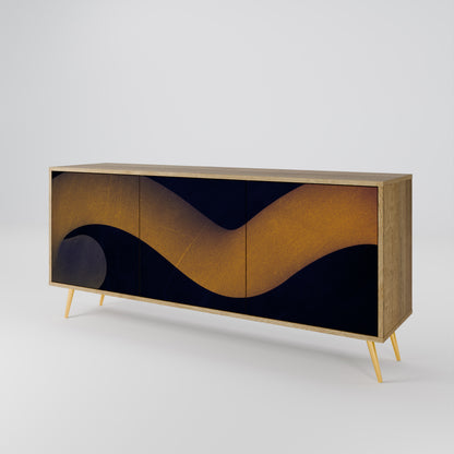 HOLLOW TIME 3-Door Sideboard in Oak Effect