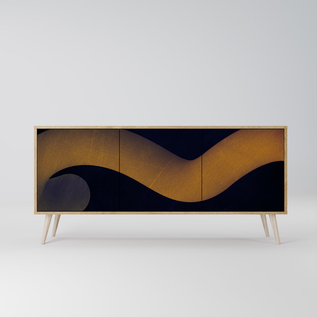 HOLLOW TIME 3-Door Sideboard in Oak Effect