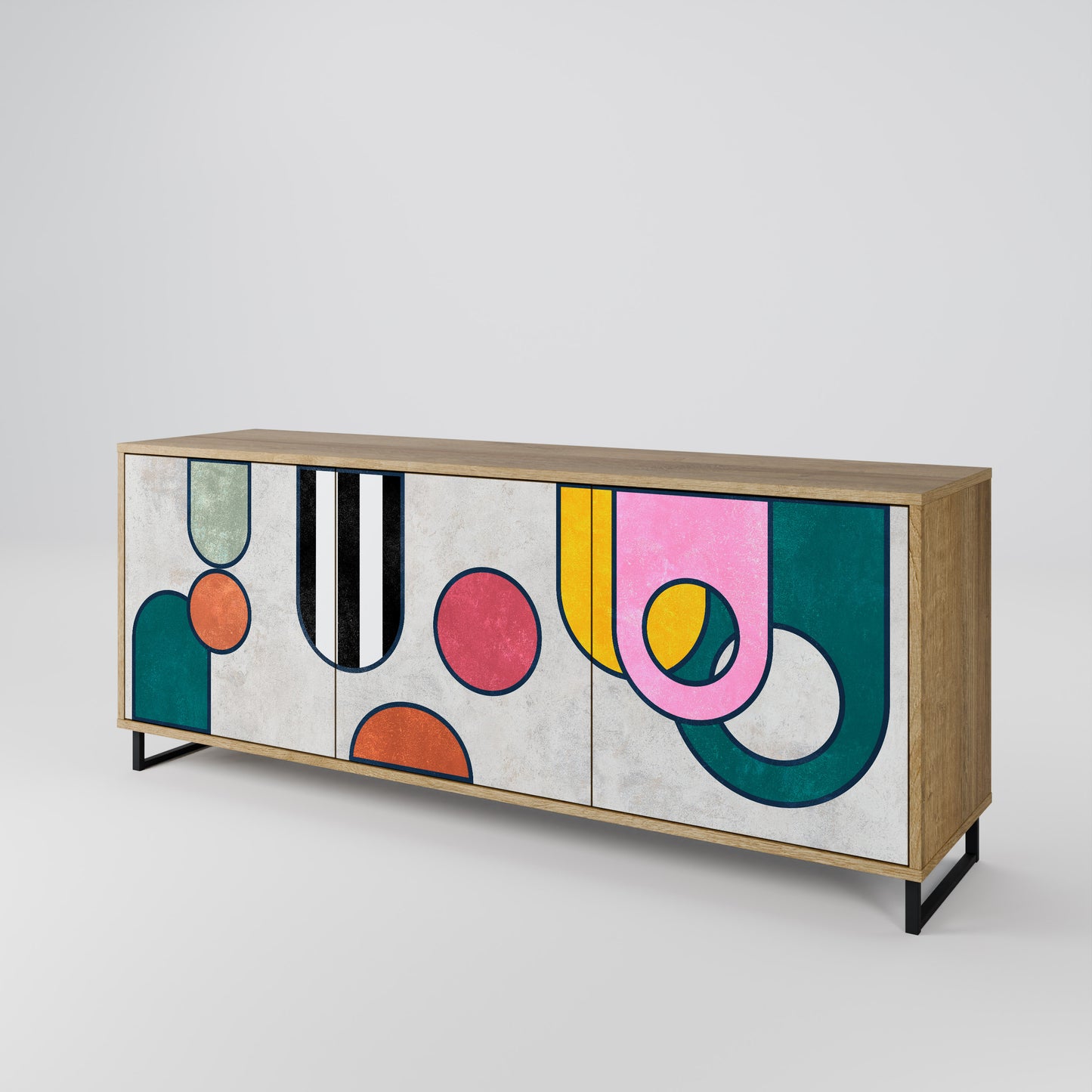 COOL STORY 3-Door Sideboard in Oak Effect