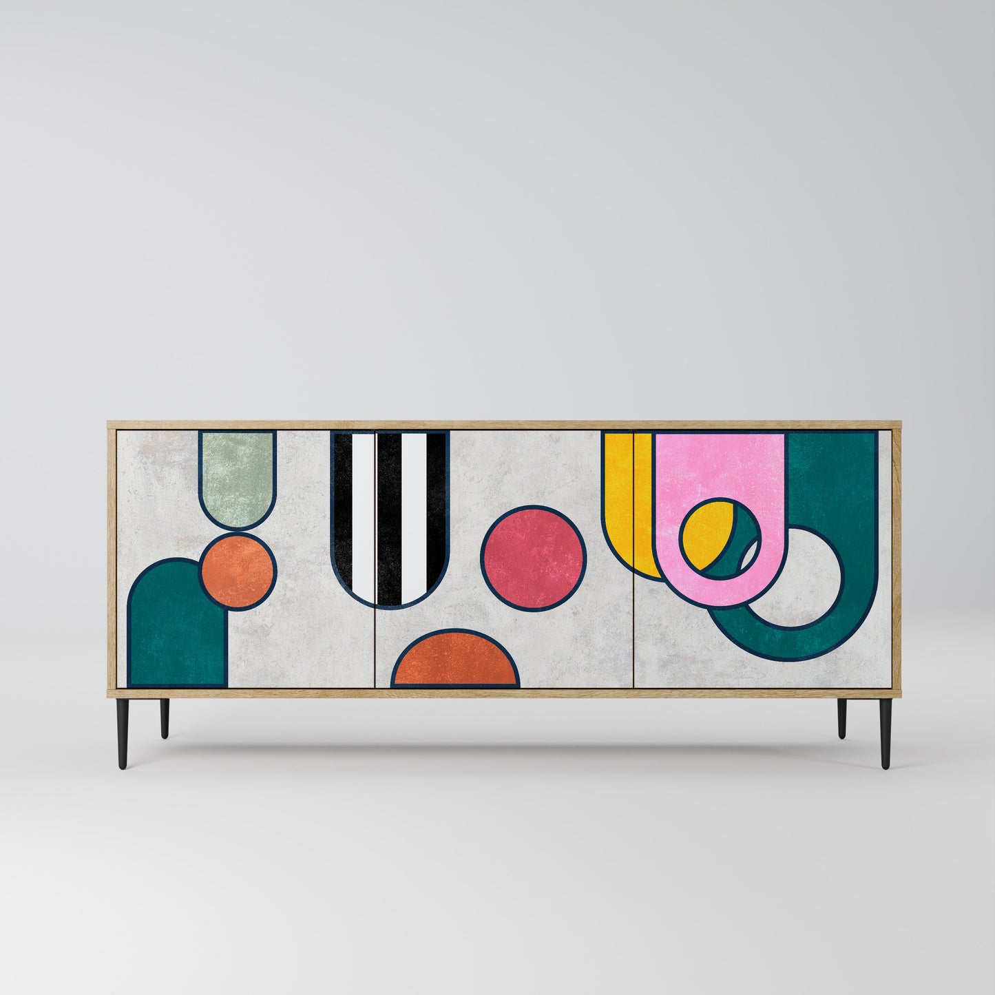 COOL STORY 3-Door Sideboard in Oak Effect