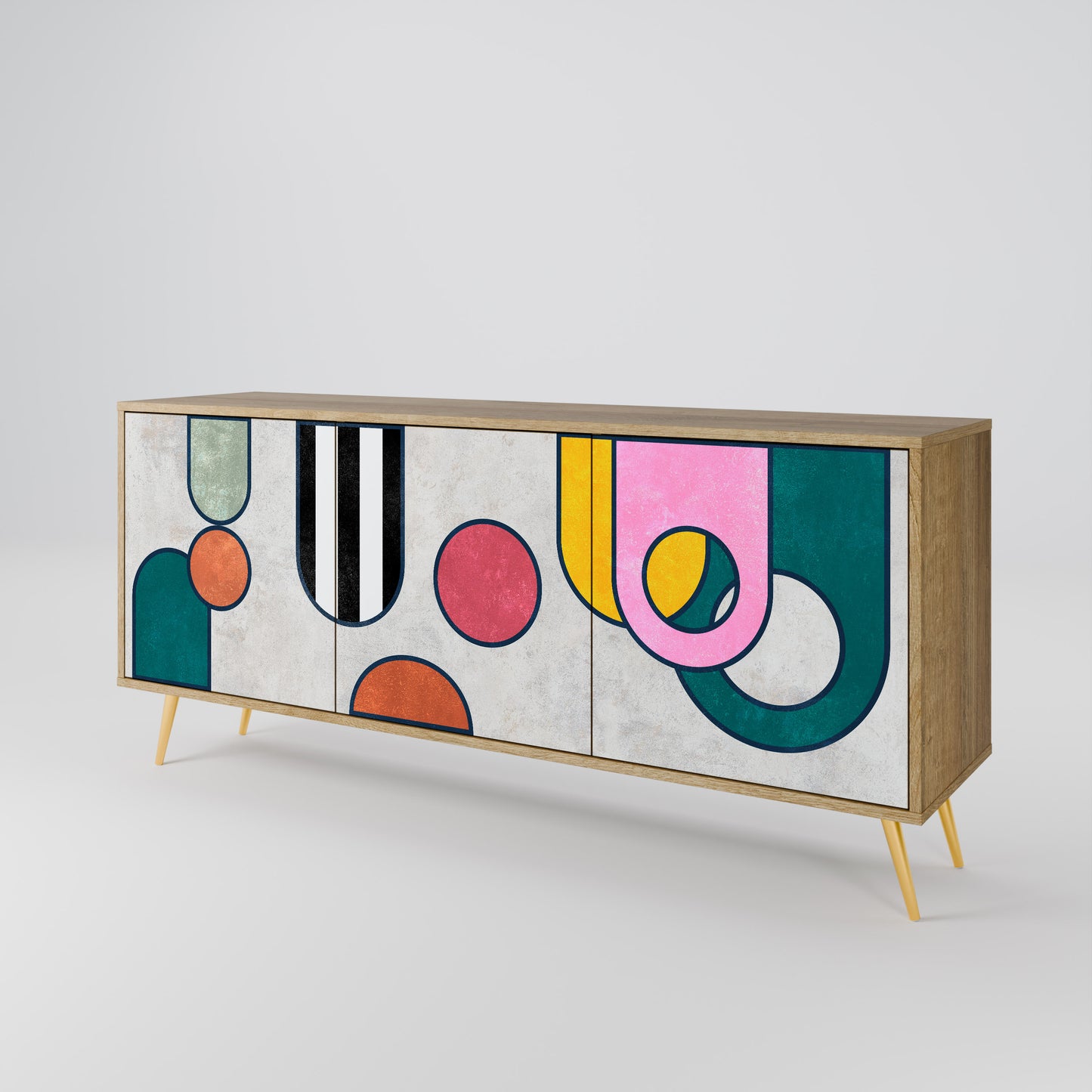 COOL STORY 3-Door Sideboard in Oak Effect