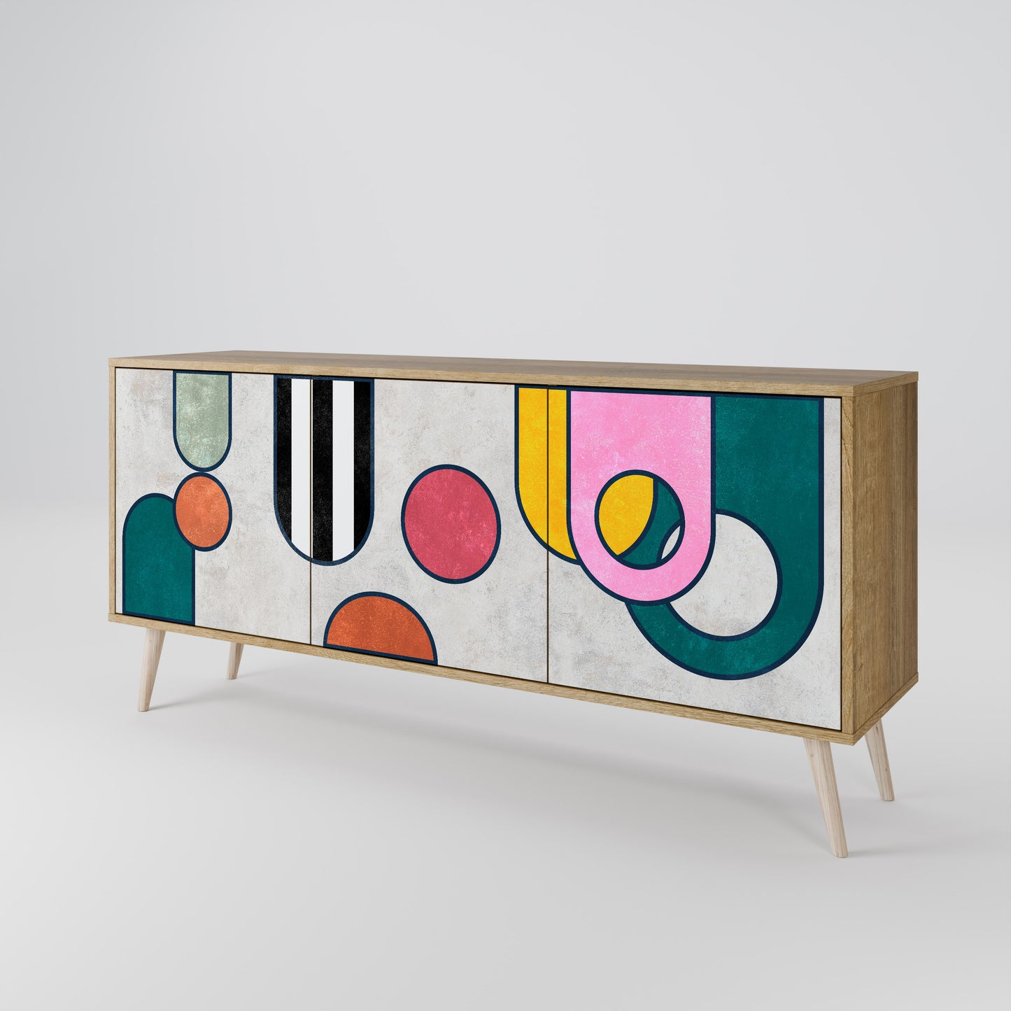 COOL STORY 3-Door Sideboard in Oak Effect