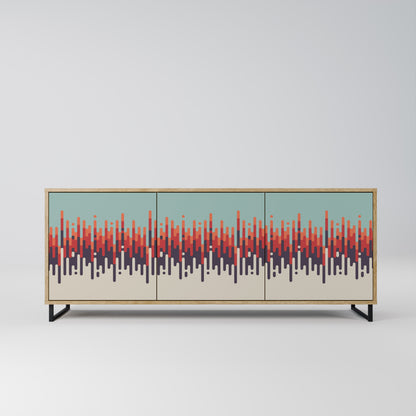 CHROMA CONTOURS 3-Door Sideboard in Oak Effect