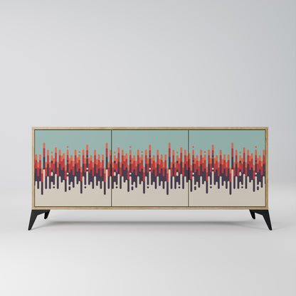 CHROMA CONTOURS 3-Door Sideboard in Oak Effect
