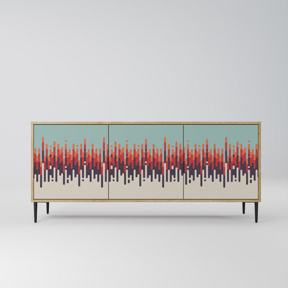 CHROMA CONTOURS 3-Door Sideboard in Oak Effect