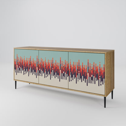 CHROMA CONTOURS 3-Door Sideboard in Oak Effect