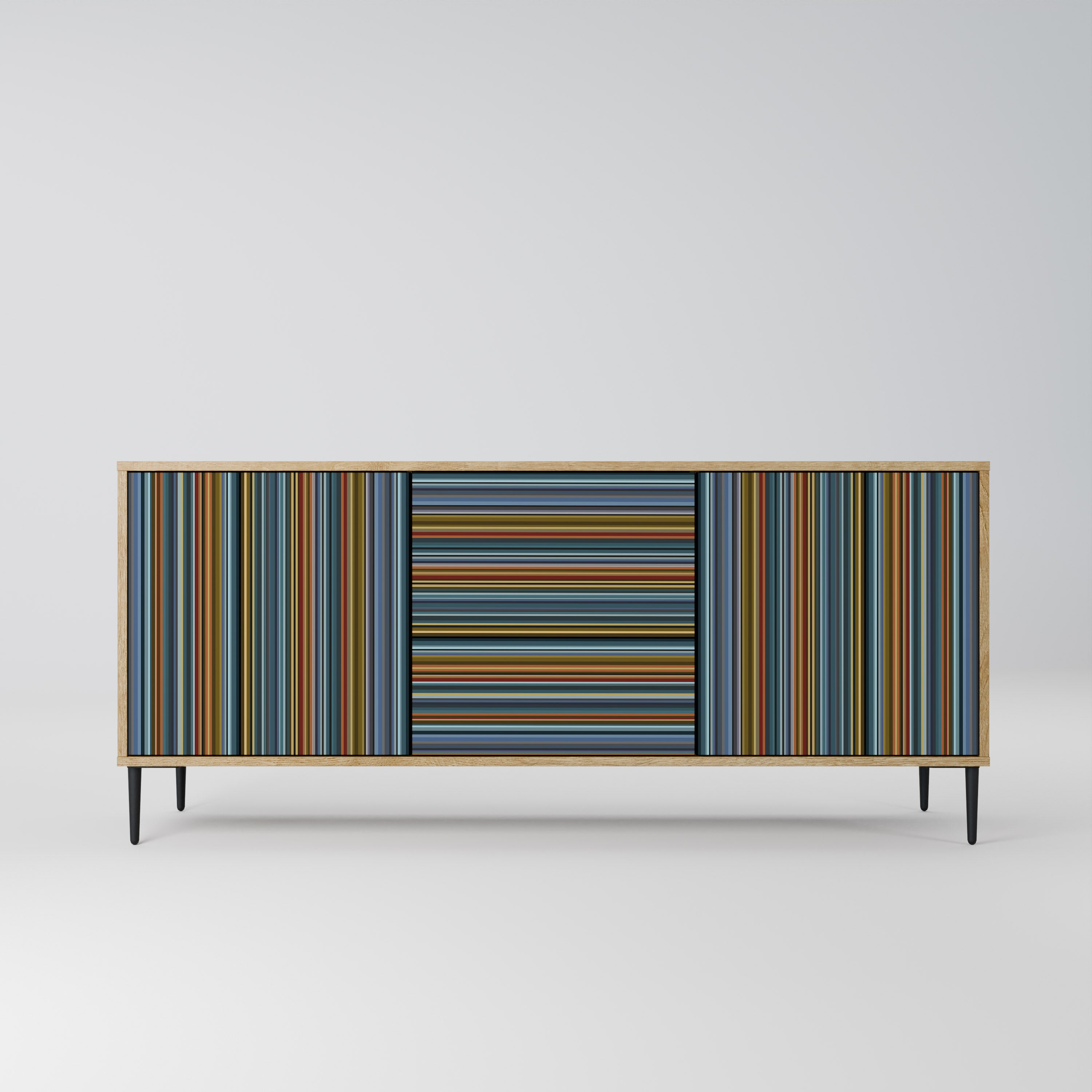 LINEOUT SPECTRUM 3-Door Sideboard in Oak Effect