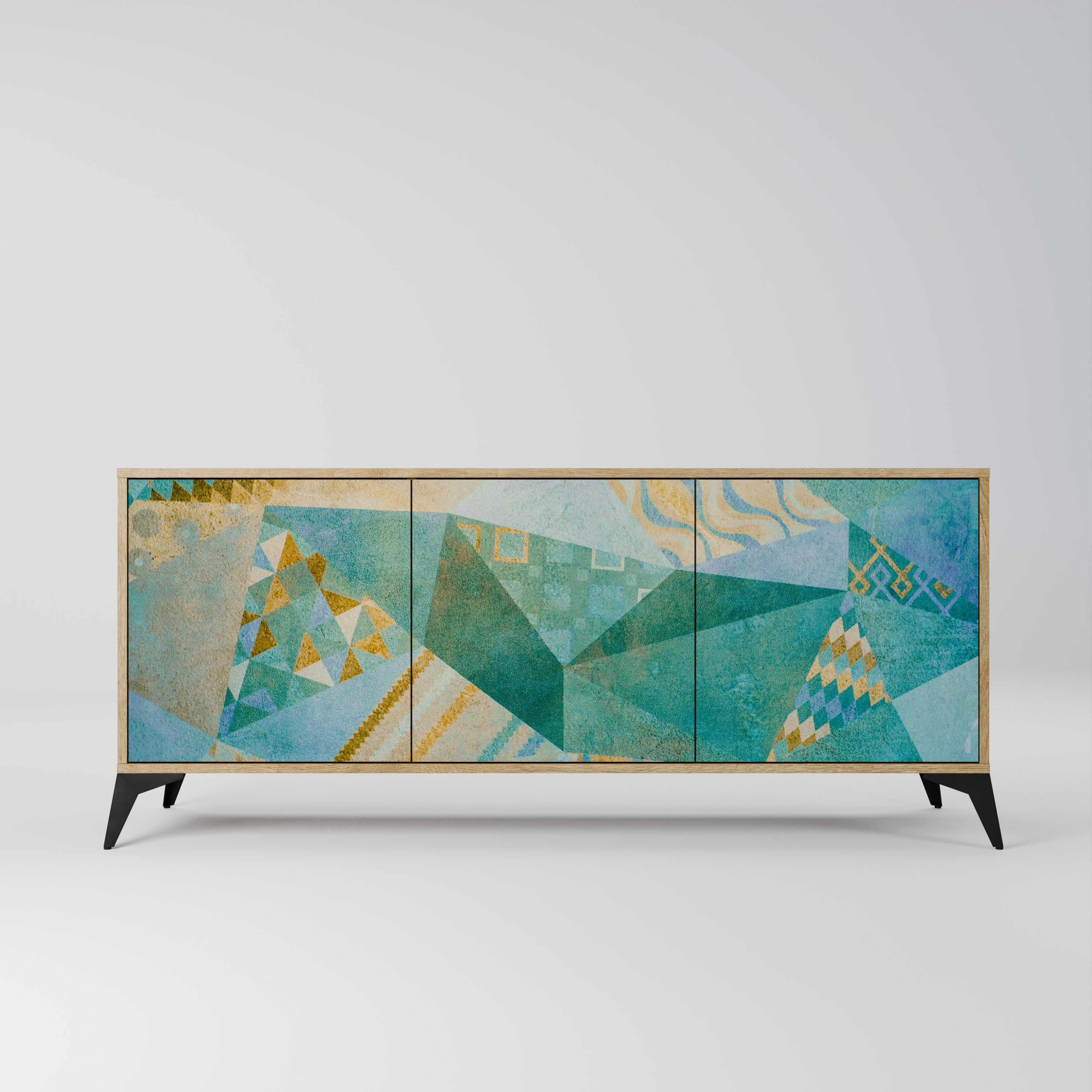 SPECTRUM SPLENDOR 3-Door Sideboard in Oak Effect