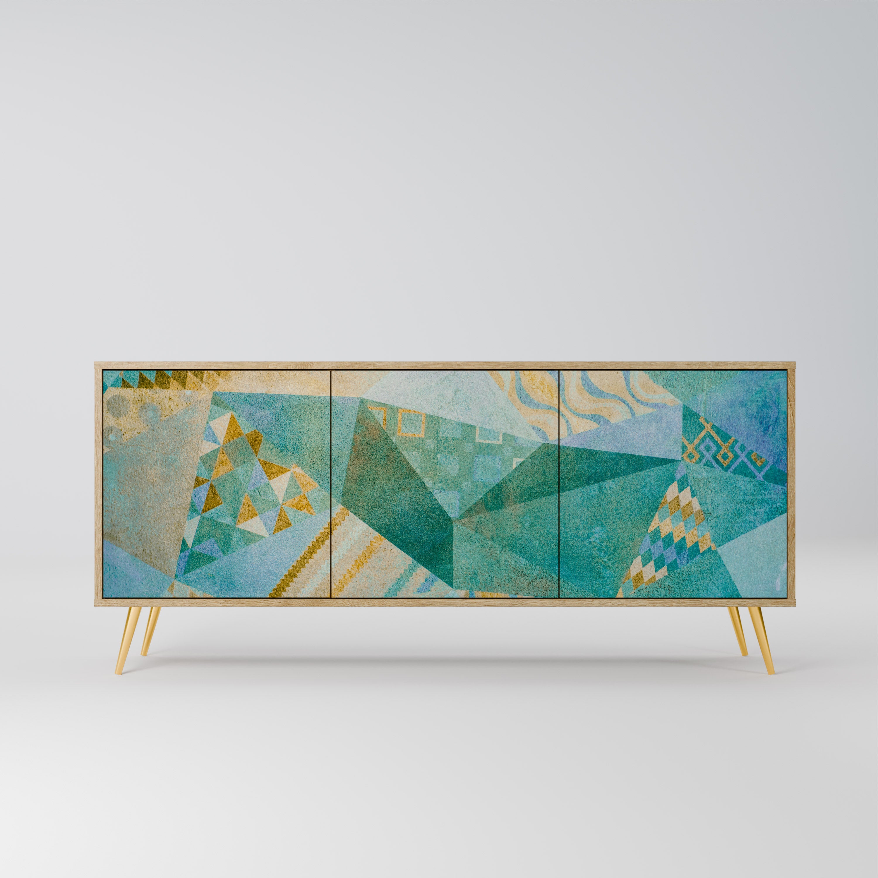 SPECTRUM SPLENDOR 3-Door Sideboard in Oak Effect