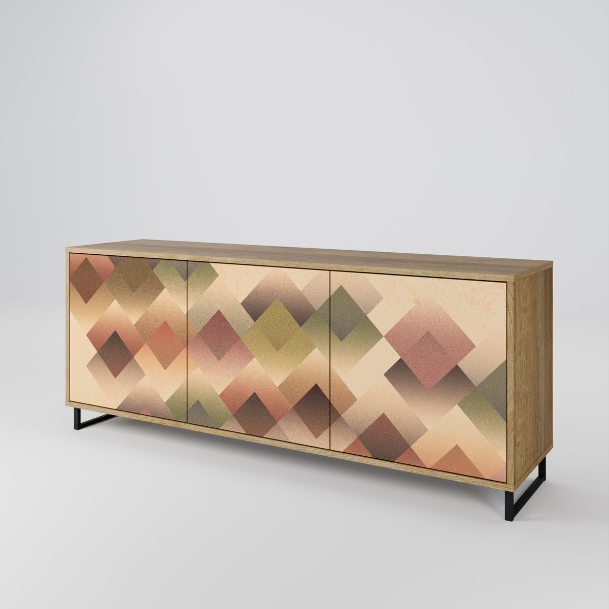 GEOMETRIC FUSION Skänk med tre dörrar