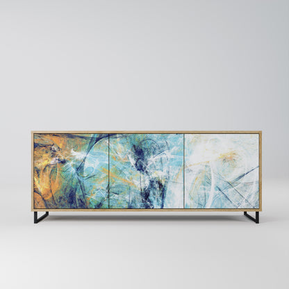 ABSTRACT THOUGHTS 3-Door Sideboard in Oak Effect