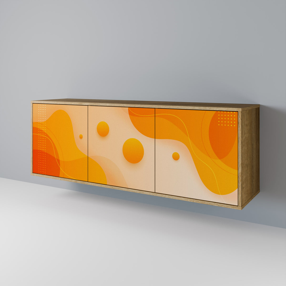 ORANGE ARRANGEMENT Skänk med tre dörrar