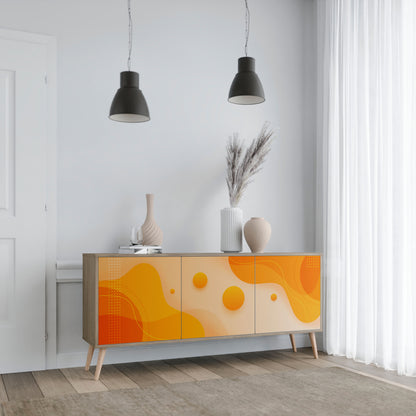 ORANGE ORDNING 3-dörrars skänk i ekeffekt