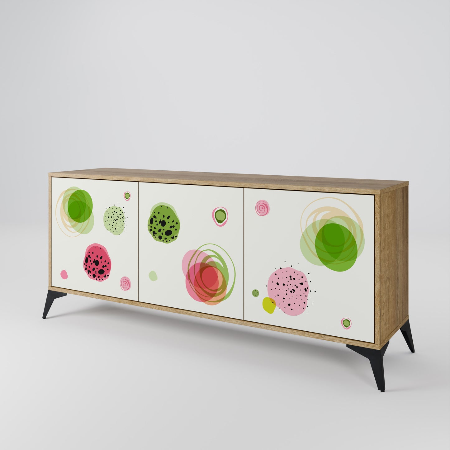 COLORFUL COSMOS Skänk med tre dörrar
