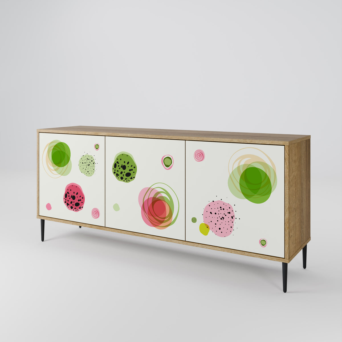 COLORFUL COSMOS Skänk med tre dörrar