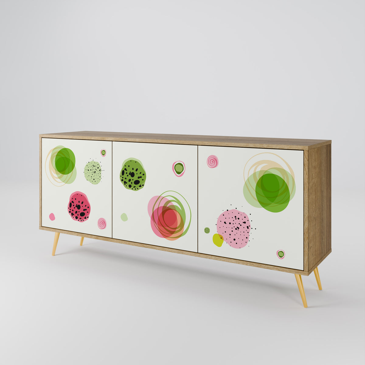 COLORFUL COSMOS Skänk med tre dörrar