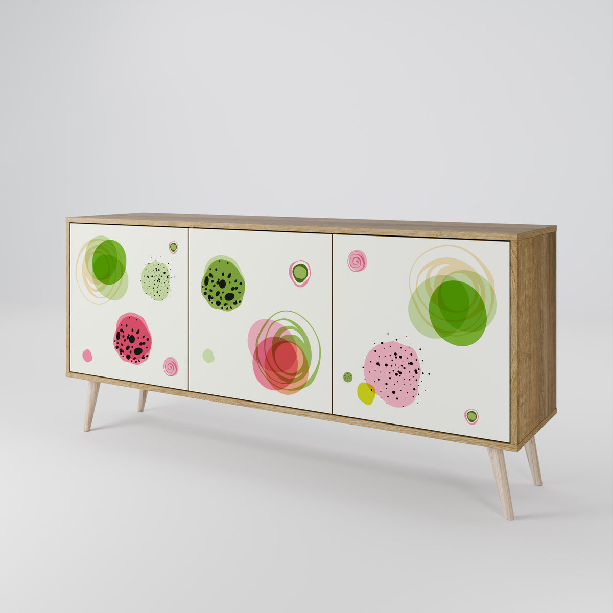 COLORFUL COSMOS Skänk med tre dörrar