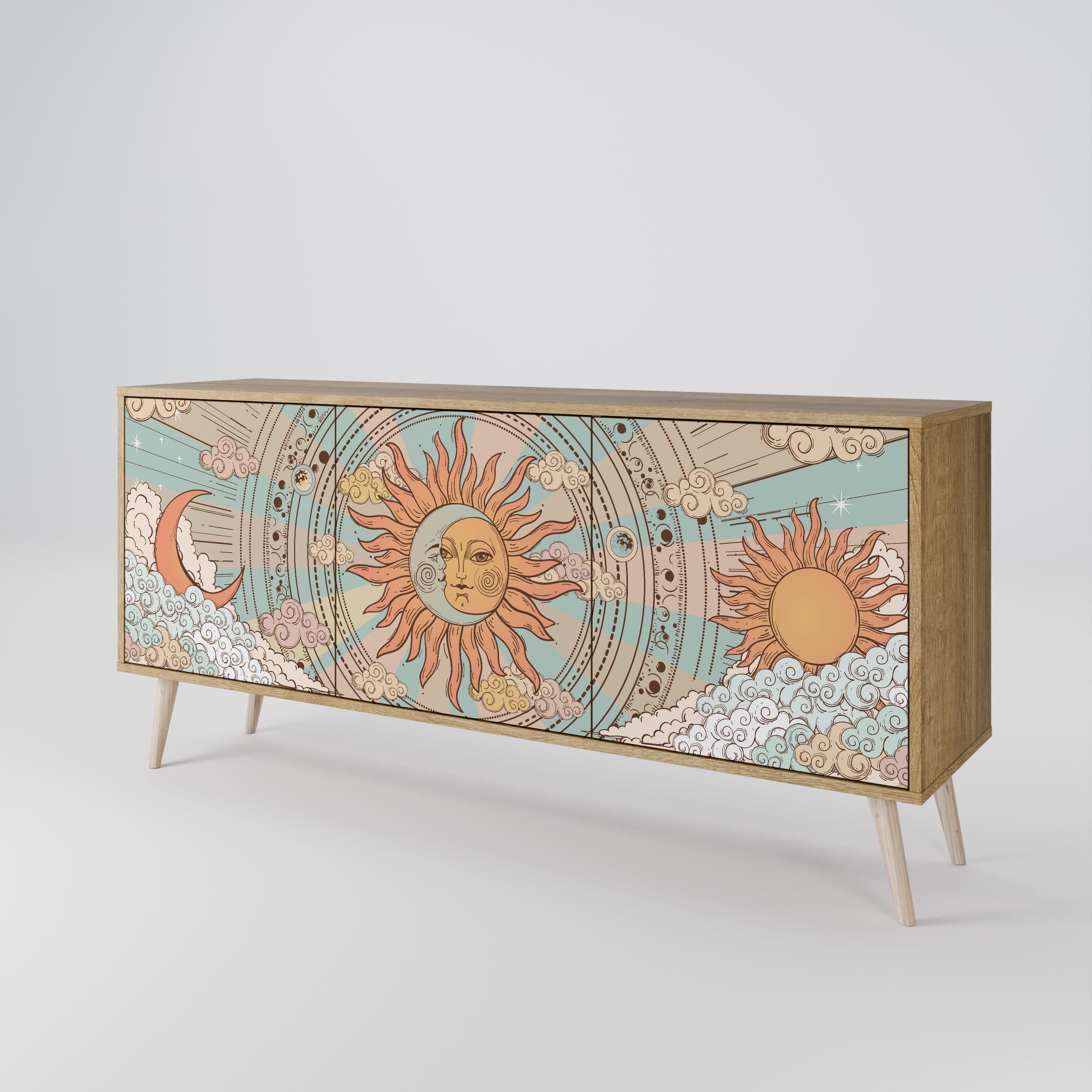 MYSTICAL STRUCTURE Skänk med tre dörrar