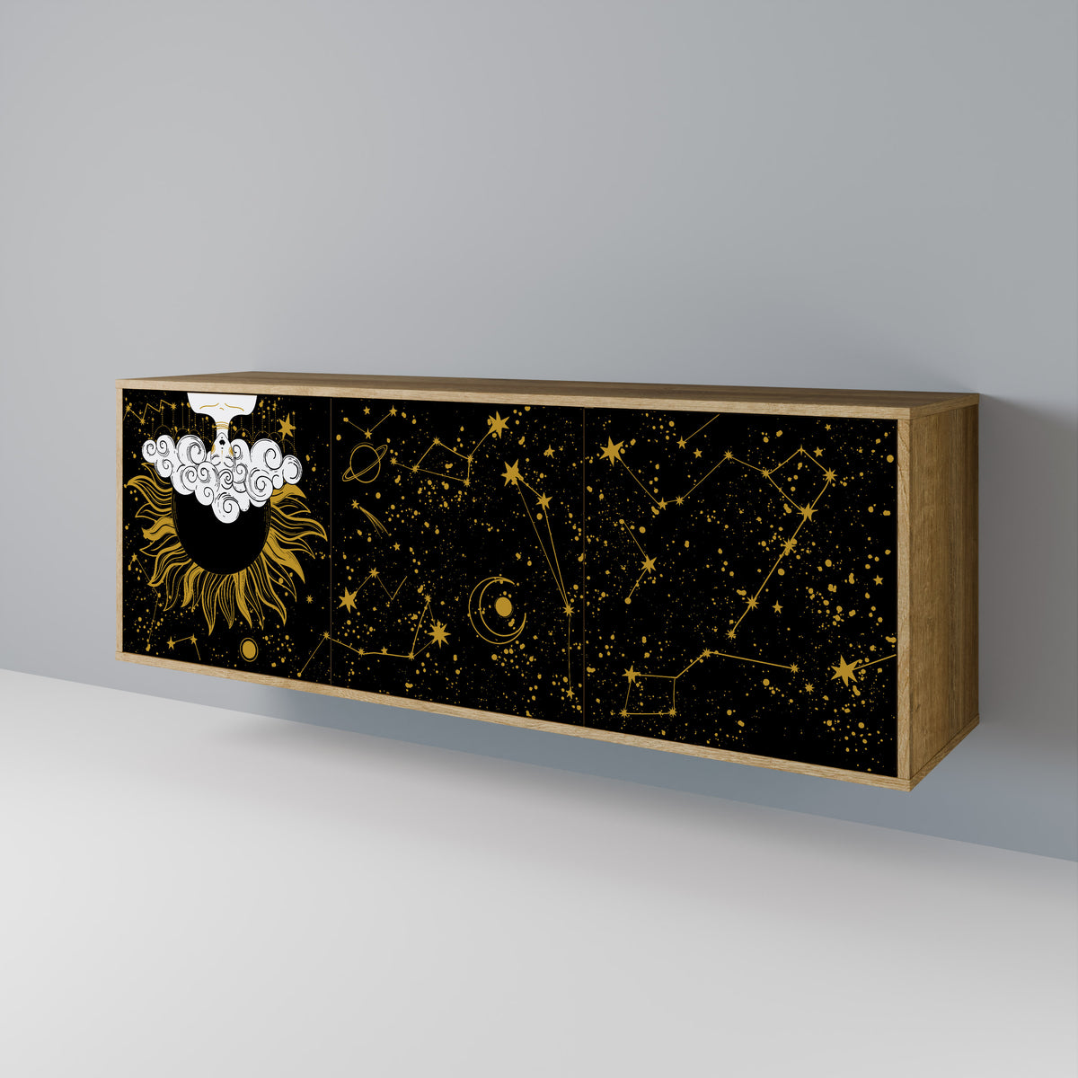 STELLAR CONSTELLATIONS Skänk med tre dörrar