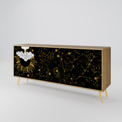 STELLAR CONSTELLATIONS 3-dörrars skänk i ekeffekt
