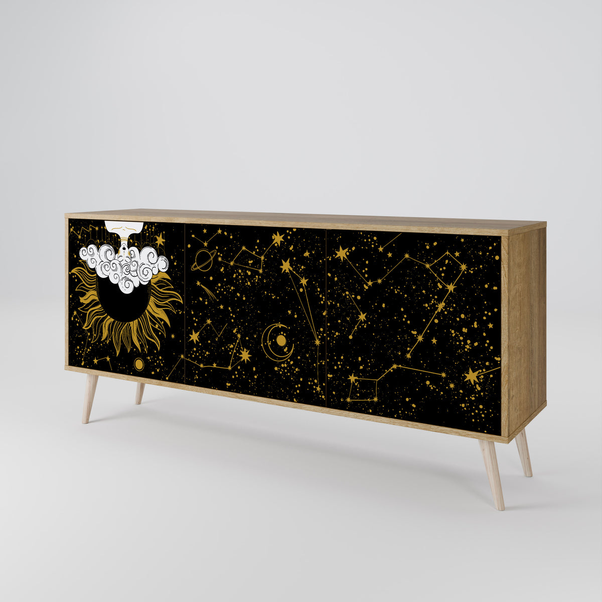 STELLAR CONSTELLATIONS Skänk med tre dörrar