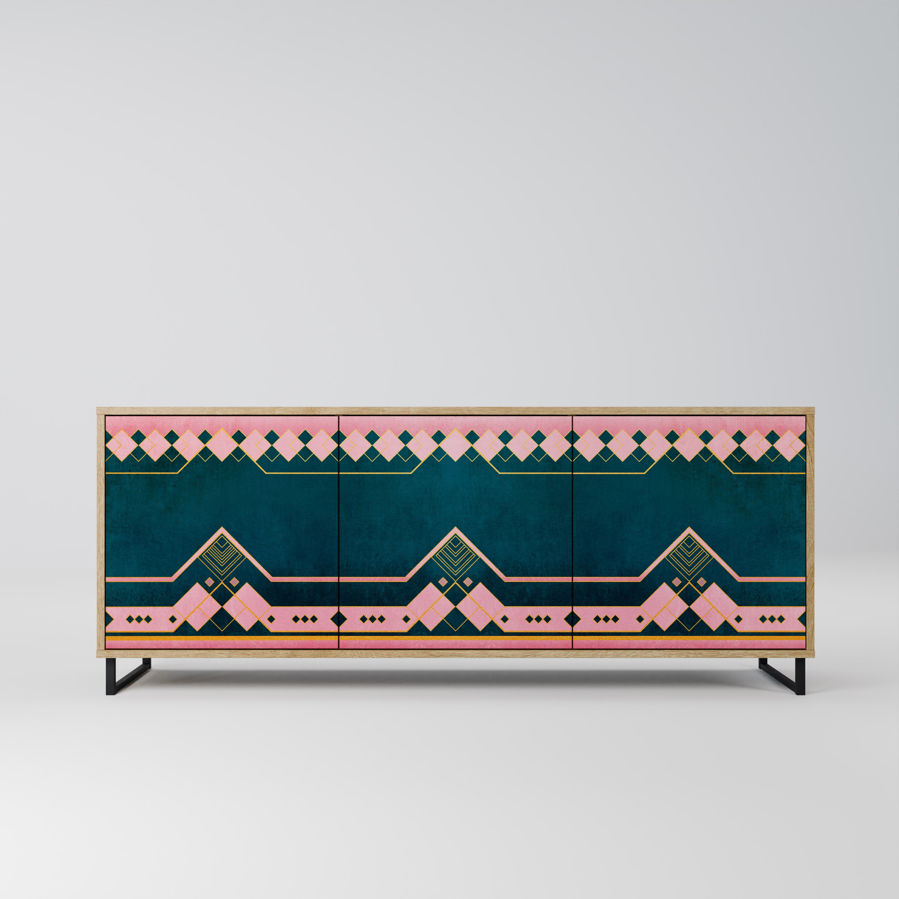 ROYAL COMPOSITION 3-Door Sideboard in Oak Effect