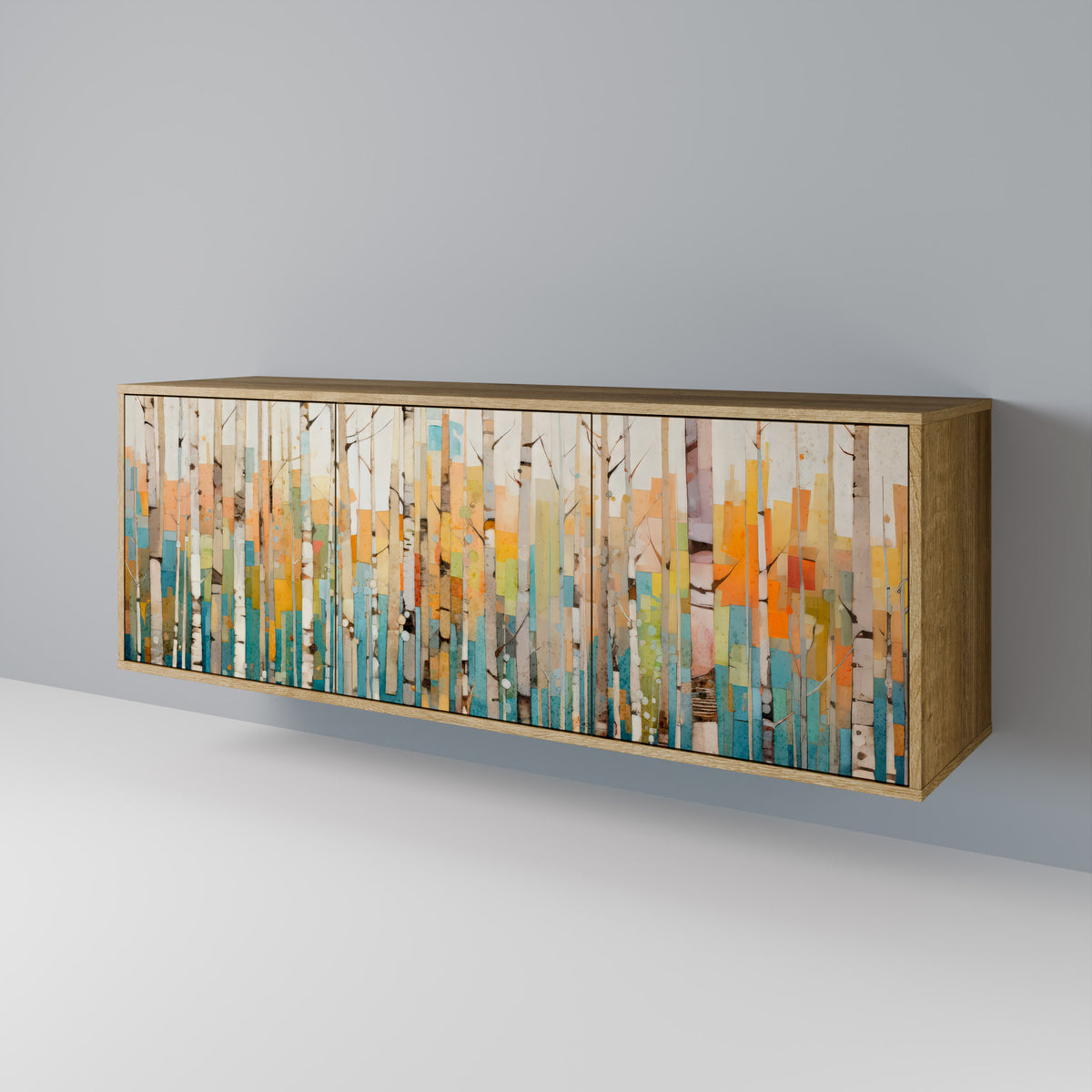 BIRCH KALEIDOSCOPE Skänk med tre dörrar