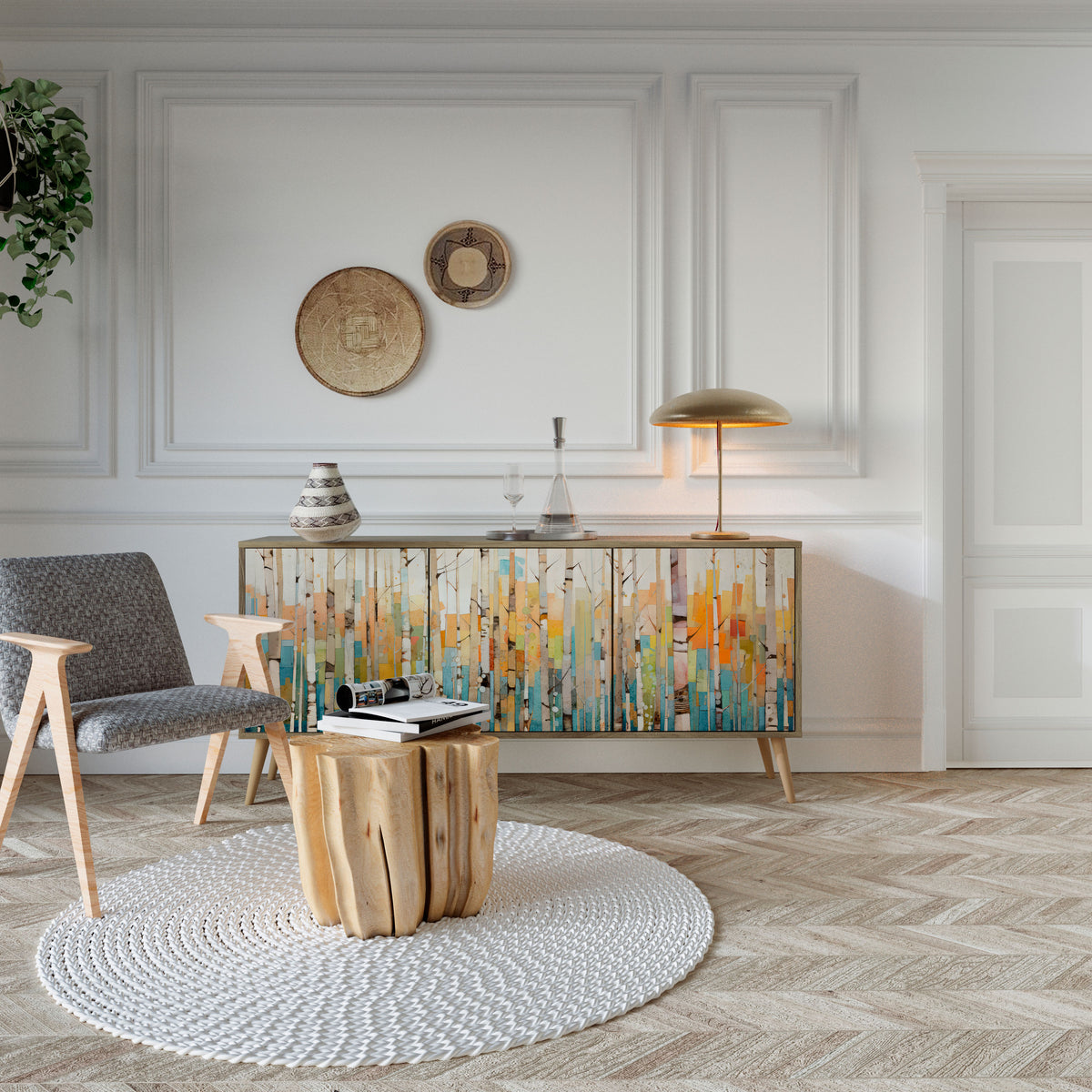 BIRCH KALEIDOSCOPE 3-Door Sideboard