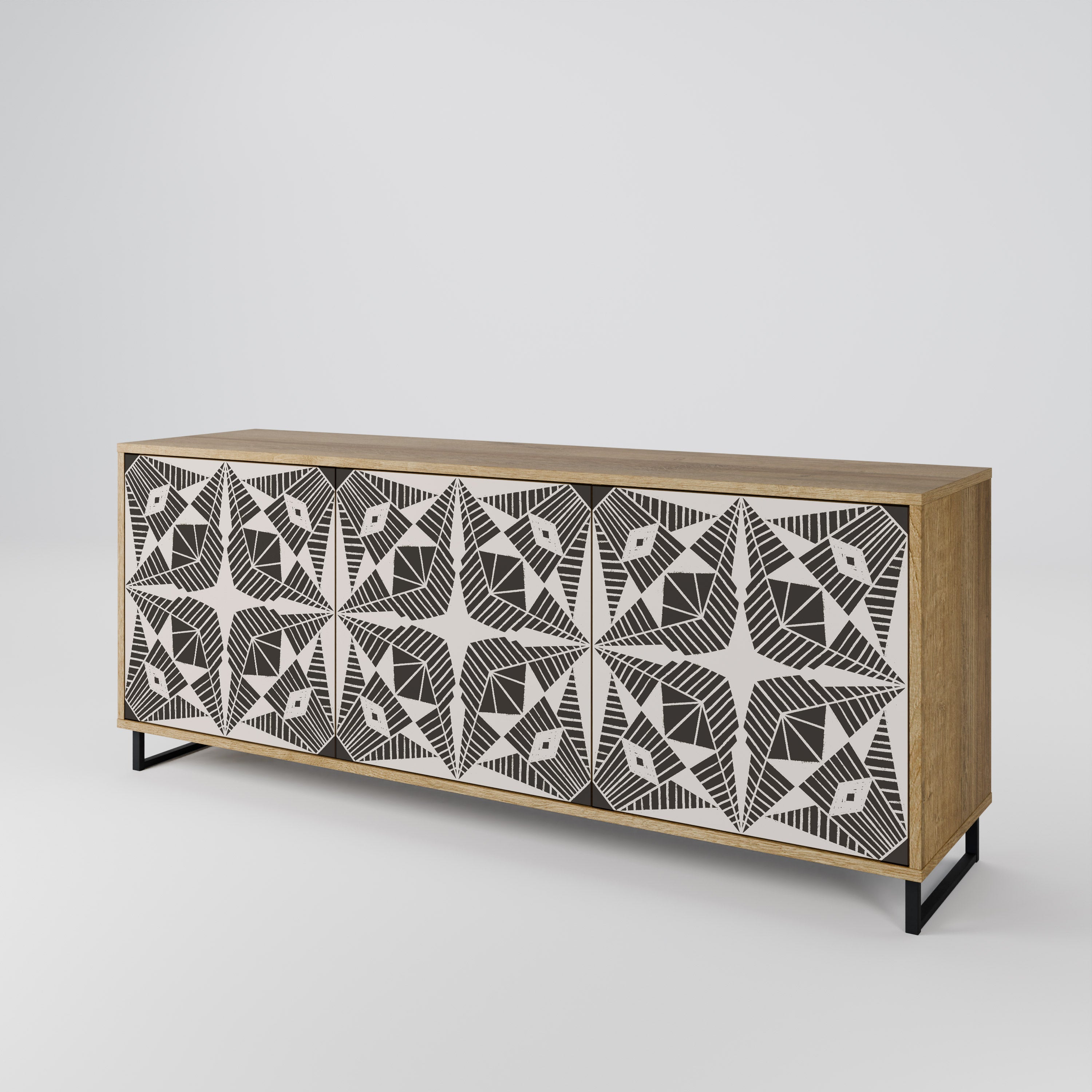 MONOCHROME NEXUS Skänk med tre dörrar